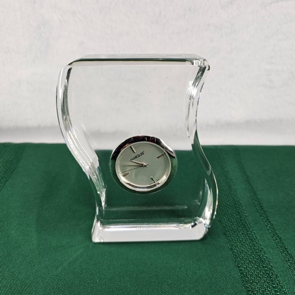 Marquis Crystal Desk Clock Modern Wave Home Office Decor (just need‎ battery) - Picture 6 of 8